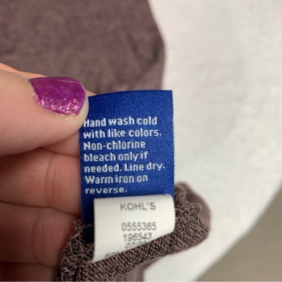 Apt 9 dark pink cowlneck dress size small long sleeve has pockets - Picture 5 of 7